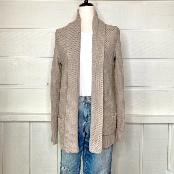 Old Navy Sweaters - OLD NAVY Shawl-Collar Line-Line Open Cardigan